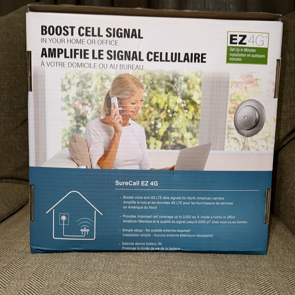 NWT SureCall Silver EZ 4G Cell Phone Signal Booster Up To 2k Sq. ft. 4G LTE Data - Picture 3 of 16